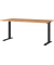 Schreibtisch DOWNEY, manuell höhenverstellbar, 68-91cm (H), 160x80cm (BxT), rechteckig, grandson-eiche / schwarz
