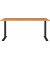 Schreibtisch DOWNEY, manuell höhenverstellbar, 68-91cm (H), 160x80cm (BxT), rechteckig, grandson-eiche / schwarz