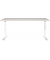 Schreibtisch DOWNEY, manuell höhenverstellbar, 68-91cm (H), 160x80cm (BxT), rechteckig, lichtgrau / weiß