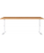 Schreibtisch DOWNEY, manuell höhenverstellbar, 68-91cm (H), 180x80cm (BxT), rechteckig, grandson-eiche / weiß