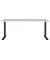 Schreibtisch DOWNEY, manuell höhenverstellbar, 68-91cm (H), 180x80cm (BxT), rechteckig, lichtgrau / schwarz