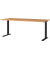 Schreibtisch DOWNEY, manuell höhenverstellbar, 68-91cm (H), 180x80cm (BxT), rechteckig, grandson-eiche / schwarz