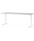 Schreibtisch DOWNEY, manuell höhenverstellbar, 68-91cm (H), 180x80cm (BxT), rechteckig, lichtgrau / weiß