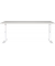 Schreibtisch DOWNEY, manuell höhenverstellbar, 68-91cm (H), 180x80cm (BxT), rechteckig, lichtgrau / weiß
