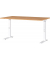 Schreibtisch DOWNEY, manuell höhenverstellbar, 68-91cm (H), 140x80cm (BxT), rechteckig, grandson-eiche / weiß