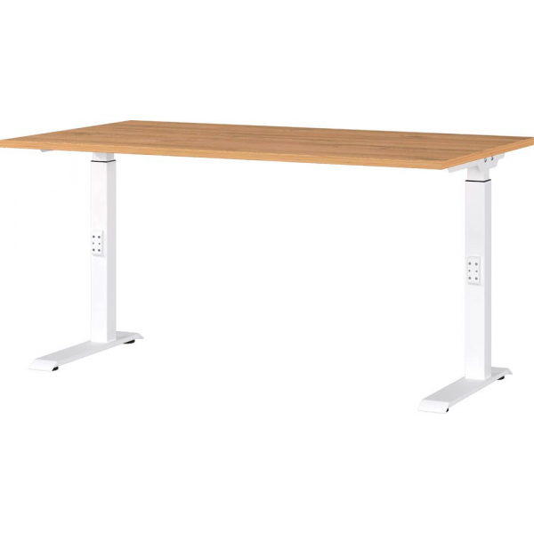 4005949791770 - Schreibtisch DOWNEY 7904-552 manuell höhenverstellbar 140x80cm (BxT) rechteckig grandson-eiche Weiß 4005949791770 GERMANI 4005949791770 - Schreibtisch DOWNEY 7904-552 manuell höhenverstellbar 140x80cm (BxT) rechteckig grandson-eiche Weiß 4005949791770 GERMANI