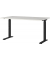 Schreibtisch DOWNEY, manuell höhenverstellbar, 68-91cm (H), 140x80cm (BxT), rechteckig, lichtgrau / schwarz