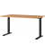 Schreibtisch DOWNEY, manuell höhenverstellbar, 68-91cm (H), 140x80cm (BxT), rechteckig, grandson-eiche / schwarz