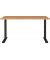 Schreibtisch DOWNEY, manuell höhenverstellbar, 68-91cm (H), 140x80cm (BxT), rechteckig, grandson-eiche / schwarz