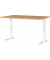 Schreibtisch DOWNEY, manuell höhenverstellbar, 68-91cm (H), 120x80cm (BxT), rechteckig, grandson-eiche / weiß