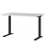 Schreibtisch DOWNEY, manuell höhenverstellbar, 68-91cm (H), 120x80cm (BxT), rechteckig, lichtgrau / schwarz