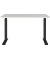 Schreibtisch DOWNEY, manuell höhenverstellbar, 68-91cm (H), 120x80cm (BxT), rechteckig, lichtgrau / schwarz