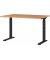 Schreibtisch DOWNEY, manuell höhenverstellbar, 68-91cm (H), 120x80cm (BxT), rechteckig, grandson-eiche / schwarz