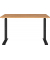 Schreibtisch DOWNEY, manuell höhenverstellbar, 68-91cm (H), 120x80cm (BxT), rechteckig, grandson-eiche / schwarz
