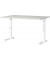 Schreibtisch DOWNEY, manuell höhenverstellbar, 68-91cm (H), 120x80cm (BxT), rechteckig, lichtgrau / weiß
