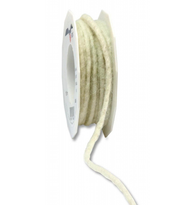 Kordel aus Wolle Elbe matt creme 5,0 mm x 15,0 m