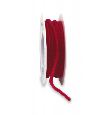 Kordel aus Wolle Elbe matt rot 5,0 mm x 15,0 m