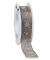 Geschenkband Trient 864 25 20-107, Schneeflocken, 25mm x 20m, grau