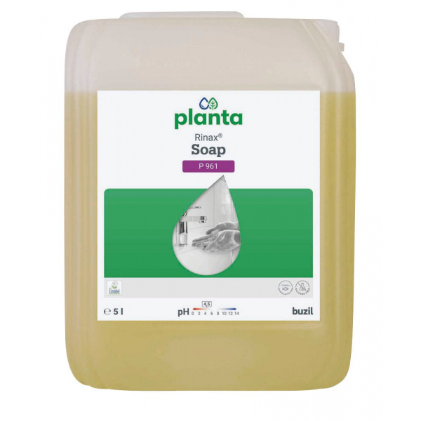 4100660015669 - planta Rinax® Soap P 961 Handwaschlotion pH-hautneutral Ökologische und pH-hautneutrale Lotion zum Reinigen der Haut 5 Liter - Kanister 4100660015669 - planta Rinax® Soap P 961 Handwaschlotion pH-hautneutral Ökologische und pH-hautneutrale Lotion zum Reinigen der Haut 5 Liter - Kanister