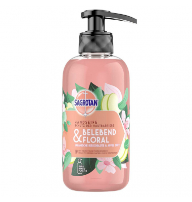 Fl&uuml;ssigseifen 3277368 BELEBEND&FLORAL, Japanische Kirschbl&uuml;te & Apfel, 300 ml, Pumpflasche