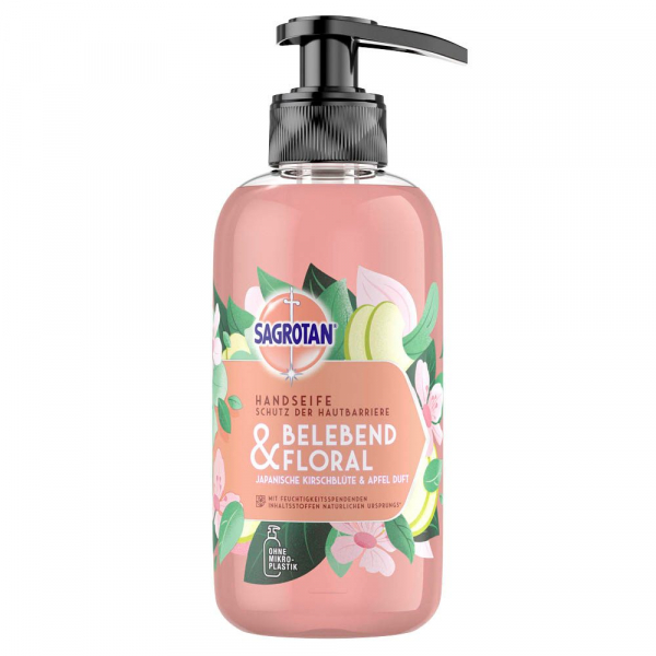 4251758417763 - Flüssigseifen 3277368 BELEBEND&FLORAL Japanische Kirschblüte & Apfel 300 ml Pumpflasche 4251758417763 300 Milliliter