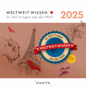 Tischkalender 978-3-96591-382-0, In 365 Fragen um die Welt, 15,5x15,5cm, 2025