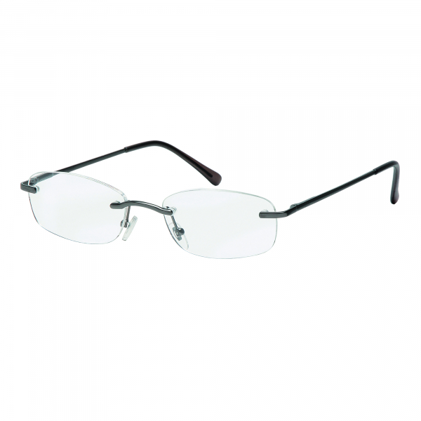 FILTRAL Randlose Lesebrille/Rahmenlose Unisex Lesehilfe mit Federbügeln für Damen & Herren in anthrazit matt / +2,00 dpt. F4537296