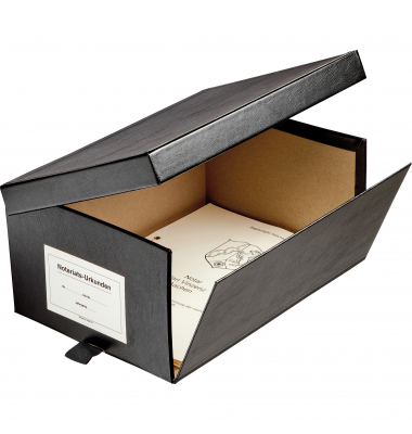 Urkundenkasten Classic 64, schwarz, Pappe