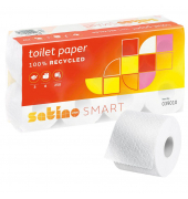 Toilettenpapier Satino Smart 039010, 3-lagig, hochweiß, 250 Blatt / Rolle,