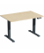 Sitz-Steh-Schreibtisch Elektro Elevate Basic, elektrisch h&ouml;henverstellbar, 73-123cm (H), 120x80cm (BxT), rechteckig, ahorn / ant