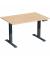 Sitz-Steh-Schreibtisch Elevate Basic, elektrisch höhenverstellbar, 73-123cm (H), 120x80cm (BxT), rechteckig, buche / anthrazit