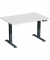 Sitz-Steh-Schreibtisch Elevate Basic, elektrisch höhenverstellbar, 73-123cm (H), 120x80cm (BxT), rechteckig, lichtgrau / anthraz