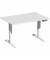 Sitz-Steh-Schreibtisch Elevate Basic, elektrisch höhenverstellbar, 73-123cm (H), 120x80cm (BxT), rechteckig, lichtgrau / weiß