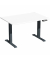 Sitz-Steh-Schreibtisch Elektro Elevate Basic, elektrisch h&ouml;henverstellbar, 73-123cm (H), 120x80cm (BxT), rechteckig, wei&szlig; / anth