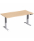 Sitz-Steh-Schreibtisch Elevate Basic, elektrisch höhenverstellbar, 73-123cm (H), 160x80cm (BxT), rechteckig, buche / silber