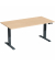 Sitz-Steh-Schreibtisch Elevate Basic, elektrisch höhenverstellbar, 73-123cm (H), 160x80cm (BxT), rechteckig, buche / anthrazit