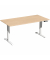 Sitz-Steh-Schreibtisch Elevate Basic, elektrisch höhenverstellbar, 73-123cm (H), 160x80cm (BxT), rechteckig, buche / weiß