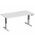 Sitz-Steh-Schreibtisch Elevate Basic, elektrisch höhenverstellbar, 73-123cm (H), 160x80cm (BxT), rechteckig, lichtgrau / silber