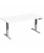 Sitz-Steh-Schreibtisch Elevate Basic, elektrisch höhenverstellbar, 73-123cm (H), 160x80cm (BxT), rechteckig, weiß / silber