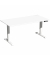 Sitz-Steh-Schreibtisch Elevate Basic, elektrisch höhenverstellbar, 73-123cm (H), 160x80cm (BxT), rechteckig, weiß / weiß