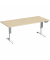 Sitz-Steh-Schreibtisch Elektro Elevate Basic, elektrisch h&ouml;henverstellbar, 73-123cm (H), 180x80cm (BxT), rechteckig, ahorn / wei