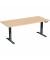 Sitz-Steh-Schreibtisch Elevate Basic, elektrisch höhenverstellbar, 73-123cm (H), 180x80cm (BxT), rechteckig, buche / anthrazit
