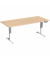 Sitz-Steh-Schreibtisch Elektro Elevate Basic, elektrisch h&ouml;henverstellbar, 73-123cm (H), 180x80cm (BxT), rechteckig, buche / wei