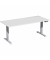 Sitz-Steh-Schreibtisch Elevate Basic, elektrisch höhenverstellbar, 73-123cm (H), 180x80cm (BxT), rechteckig, lichtgrau / silber