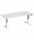 Sitz-Steh-Schreibtisch Elevate Basic, elektrisch höhenverstellbar, 73-123cm (H), 180x80cm (BxT), rechteckig, lichtgrau / weiß