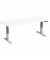 Sitz-Steh-Schreibtisch Elevate Basic, elektrisch höhenverstellbar, 73-123cm (H), 180x80cm (BxT), rechteckig, weiß / silber