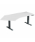 Sitz-Steh-Schreibtisch Elevate Basic, elektrisch höhenverstellbar, 73-123cm (H), 216,6x113cm (BxT), Freiform, lichtgrau / anthra
