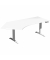 Sitz-Steh-Schreibtisch Elektro Elevate Basic, elektrisch h&ouml;henverstellbar, 73-123cm (H), 216,6x113cm (BxT), Freiform, wei&szlig; / wei