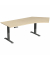 Sitz-Steh-Schreibtisch Elektro Elevate Basic, elektrisch h&ouml;henverstellbar, 73-123cm (H), 216,6x113cm (BxT), Freiform, ahorn / an
