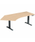 Sitz-Steh-Schreibtisch Elektro Elevate Basic, elektrisch h&ouml;henverstellbar, 73-123cm (H), 216,6x113cm (BxT), Freiform, buche / an